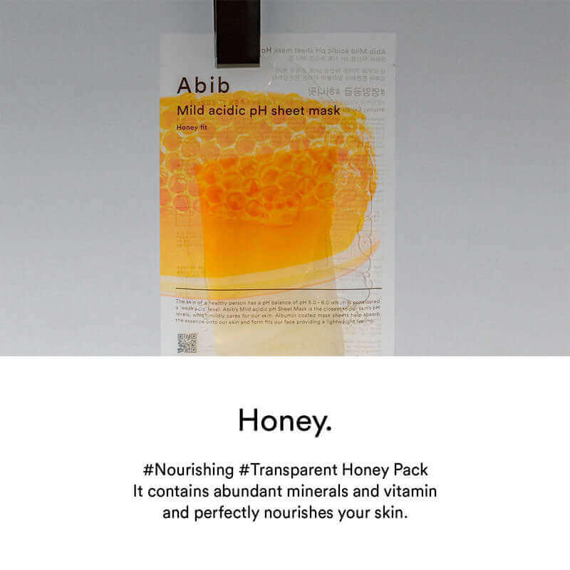 Abib Mild Acidic pH Sheet Mask Honey Fit 30ml Korean Skincare