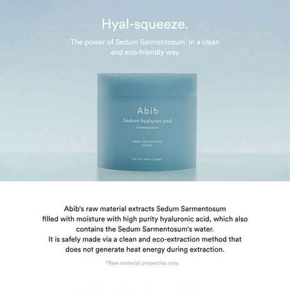 Abib Sedum Hyaluron Pad Hydrating Touch 165ml / 60pads Korean Skincare Canada