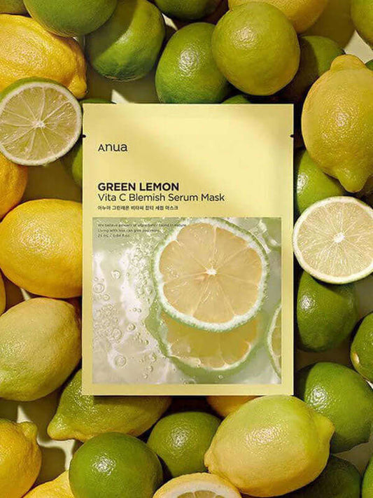 Anua Green Lemon Vita C Blemish Serum Mask 25ml - 1 PC Korean Skincare Canada