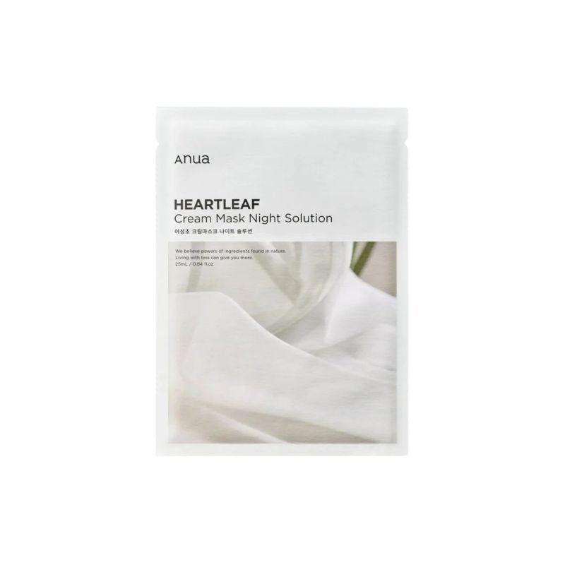 Anua Heartleaf Cream Night Solution Sheet Mask 25ml 1PC Korean Skincare