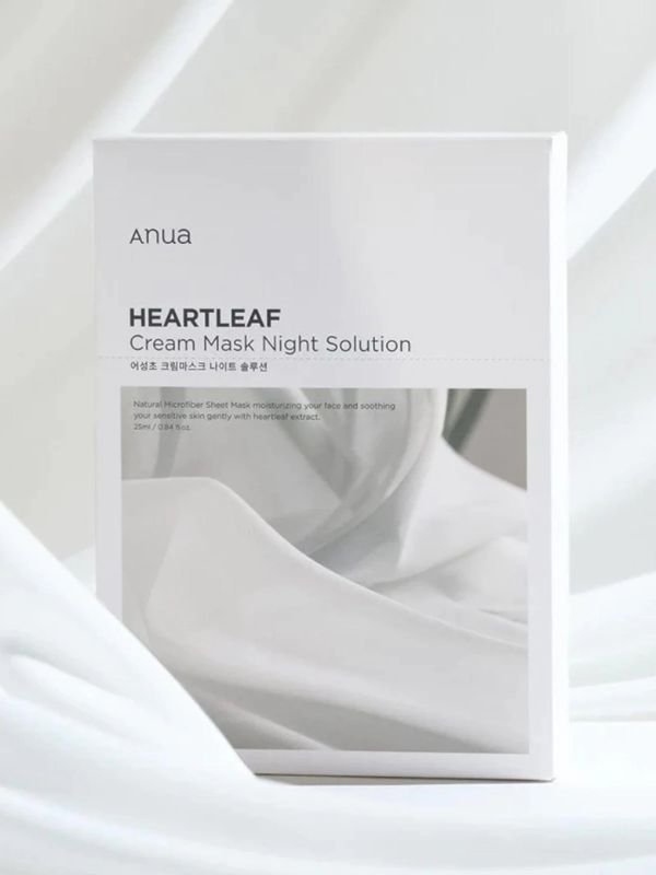 Anua Heartleaf Cream Night Solution Sheet Mask 25ml 1PC Korean Skincare