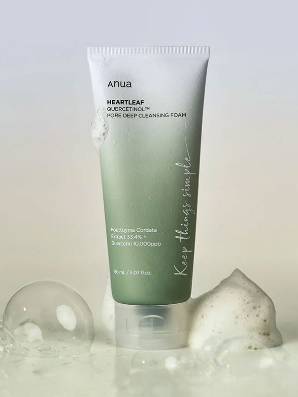 Anua Heartleaf Quercetinol Pore Deep Face Cleansing Foam 150ml Korean Skincare