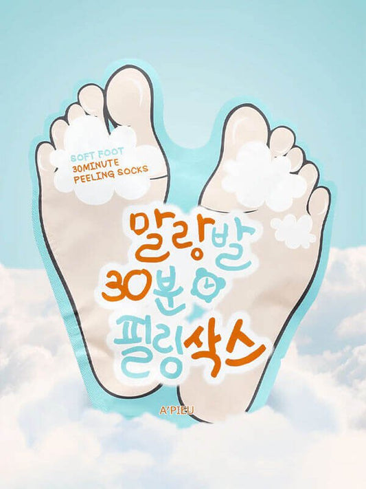 APIEU Soft Foot 30 minutes Peeling Socks 40ml Korean Skincare Canada
