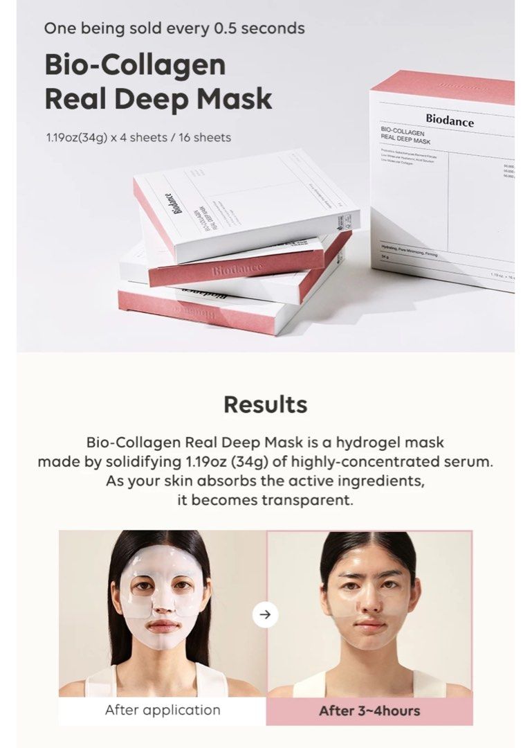 Biodance Bio - Collagen Real Deep Mask 34g Korean Skincare