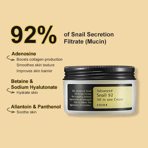 COSRX Advanced Snail 92 All In One Cream 100g Korean Skincare Canada