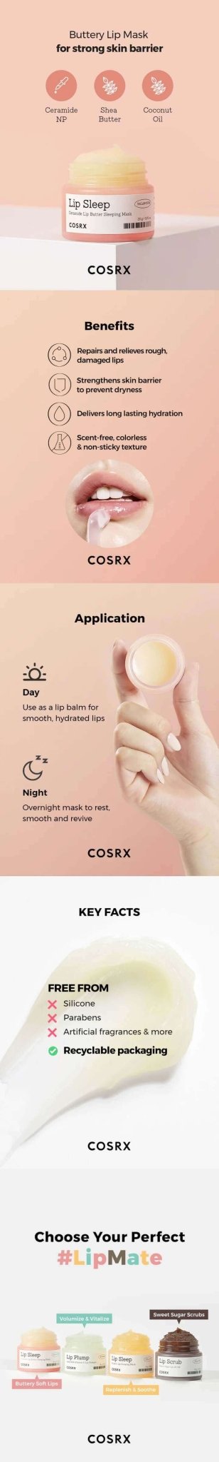 COSRX Balancium Ceramide Lip Butter Sleeping Mask 20g Korean Skincare Canada