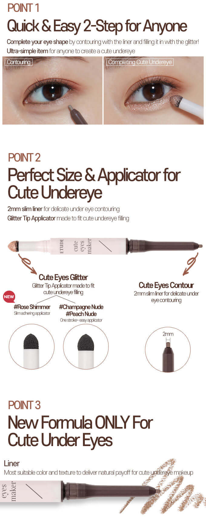 Etude House Cute Eyes Maker 0.6g Buy Korean Skincare in Canada