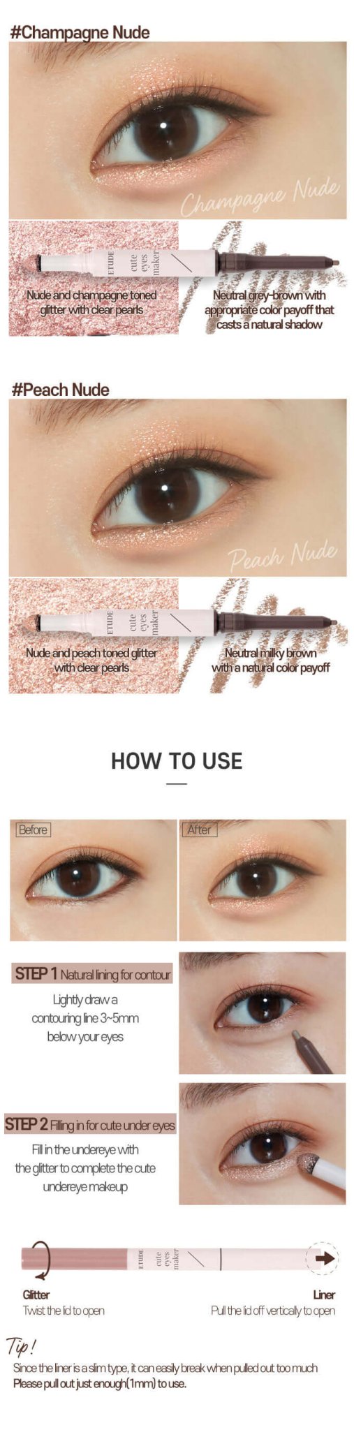 Etude House Cute Eyes Maker 0.6g Buy Korean Skincare in Canada