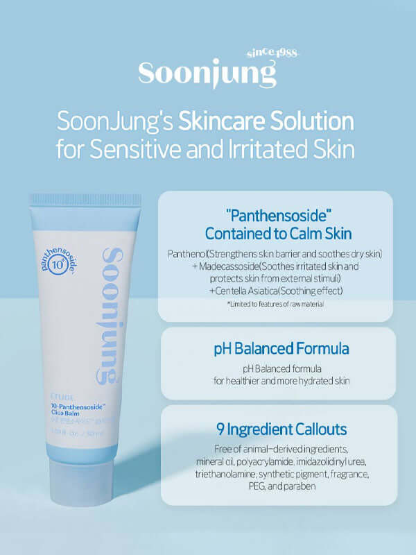 Etude House Soonjung 10 - Panthensoside Cica Balm 50ml Buy Korean Skincare in Canada