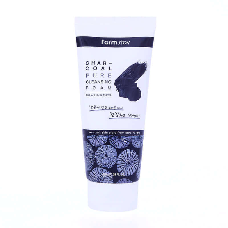 Farm stay Pure Cleansing Foam Charcoal 180ml Korean Skincare Canada