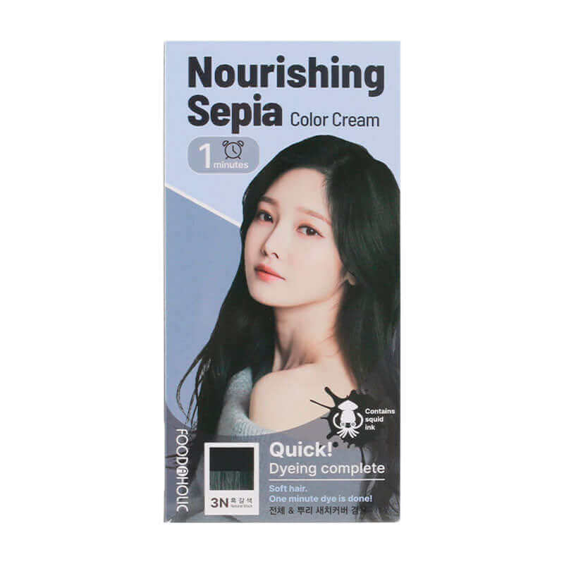 Foodaholic Nourishing Sepia Color Cream 1min 3N Natural Black 60g