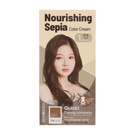Foodaholic Nourishing Sepia Color Cream 1min 7N Natural Brown 60g Korean Skincare Canada