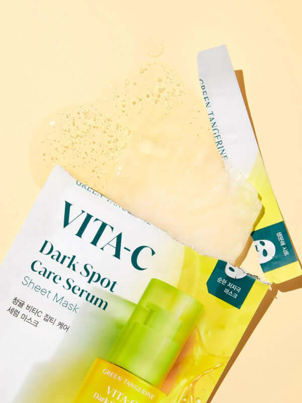 Goodal Green Tangerine Vita C Dark Spot Care Serum Sheet Mask 28g Korean Skincare Canada