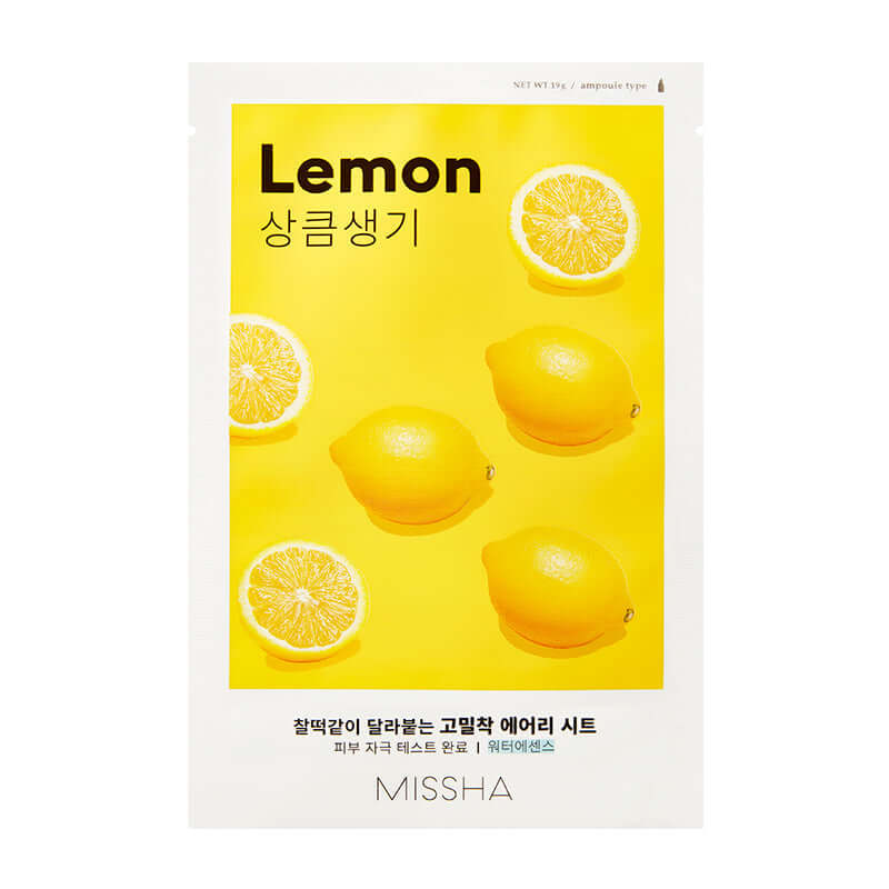 MISSHA Airy Fit Sheet Mask Lemon Korean Skincare