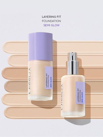 MISSHA Layering Fit Foundation Semi Glow 30ml Korean Skincare