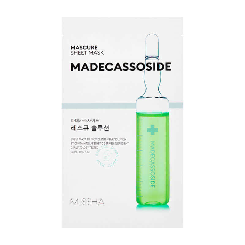 MISSHA Mascure Rescue Solution Sheet Mask Madecasoside 27ml Korean Skincare Canada