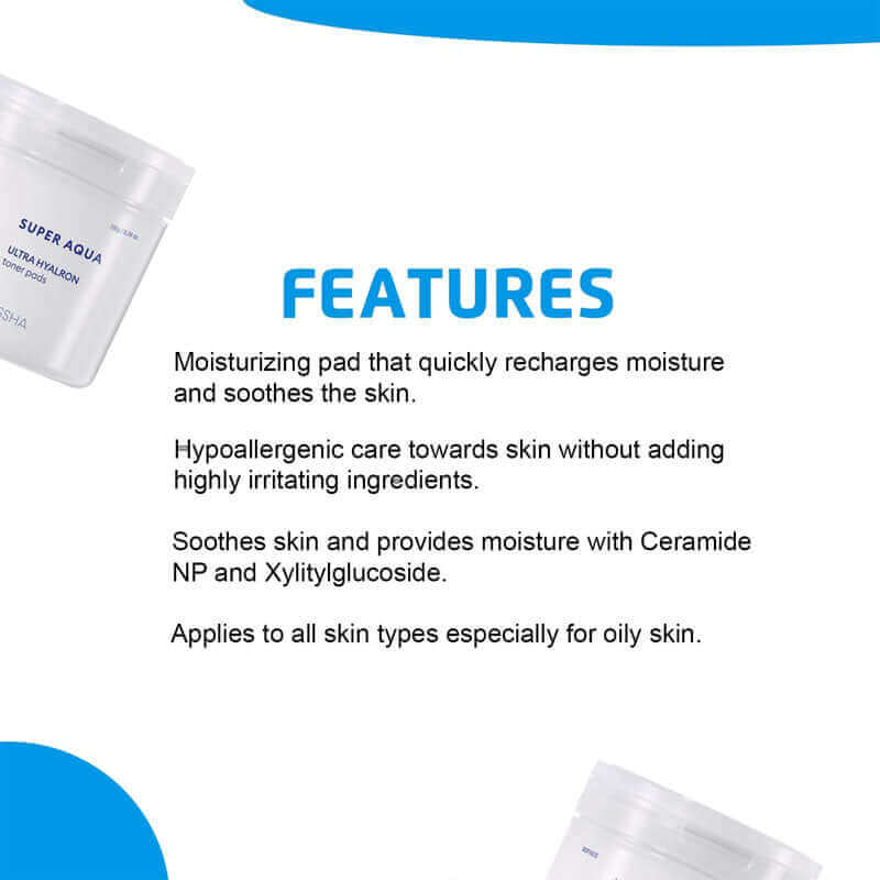 MISSHA Super Aqua Hyalron Toner Pads 180g / 90pads Korean Skincare Canada