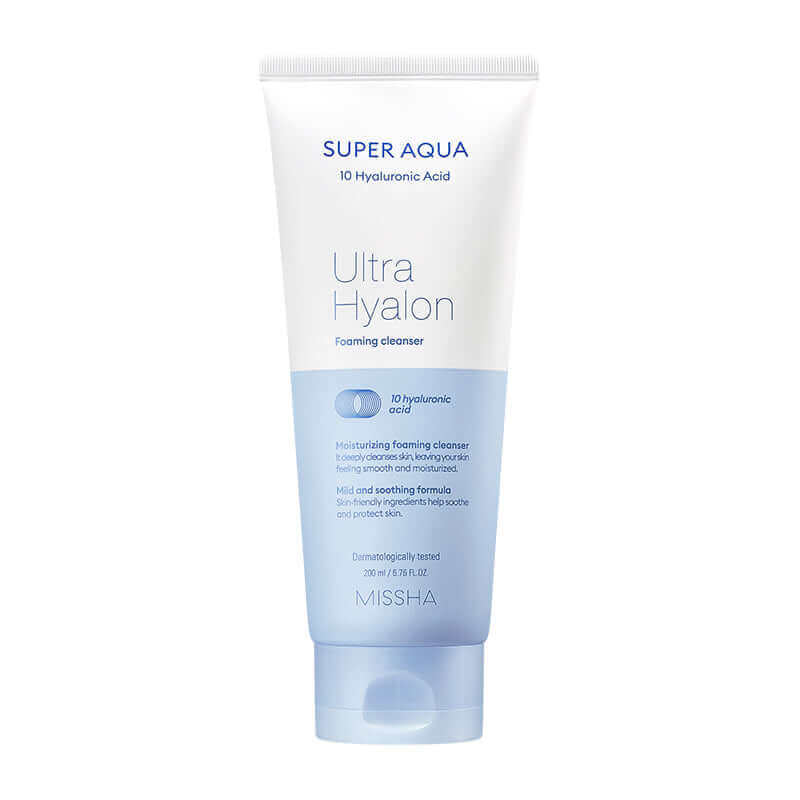 MISSHA Super Aqua Ultra Hyalron Cleansing Foam 200ml Korean Skincare Canada