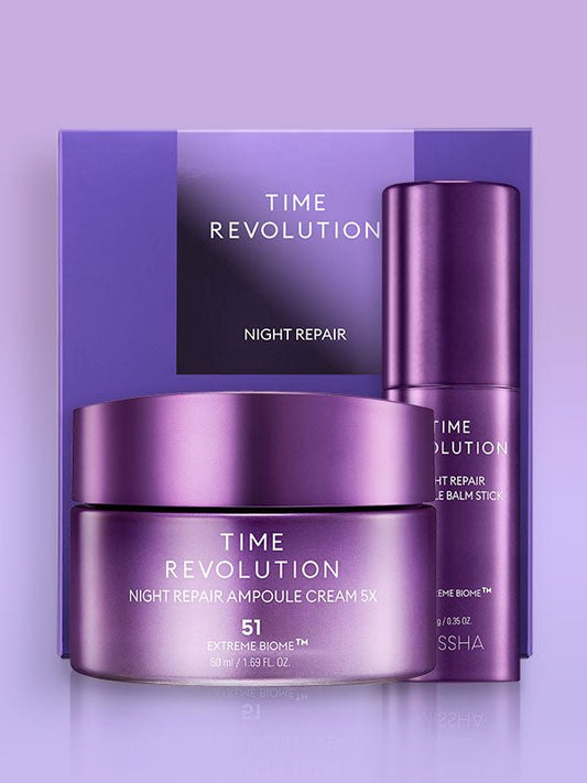 MISSHA Time Revolution Night Cream & Balm Set Korean Skincare