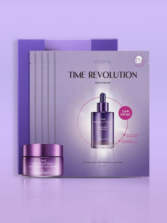 MISSHA Time Revolution Night Cream & Mask Set Korean Skincare