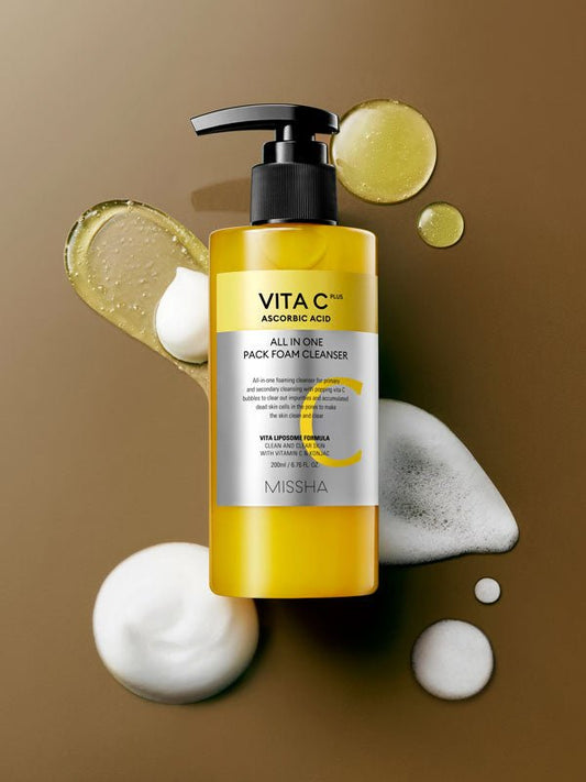MISSHA Vita C Plus All in One Pack Foam Cleanser 200ml Korean Skincare Canada