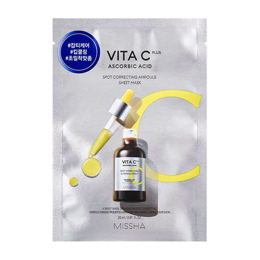 MISSHA Vita C Plus Spot Correcting Ampoule Sheet Mask 26ml Korean Skincare Canada