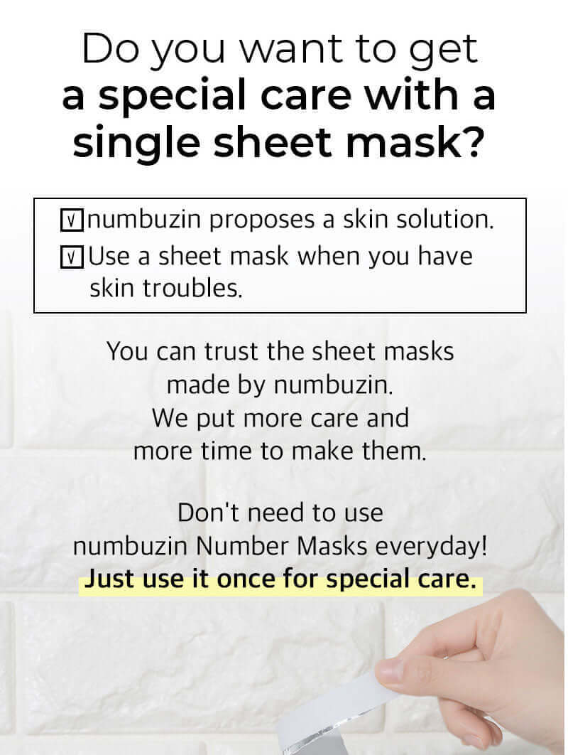numbuzin No.1 Dewy Glow Spa Sheet Mask