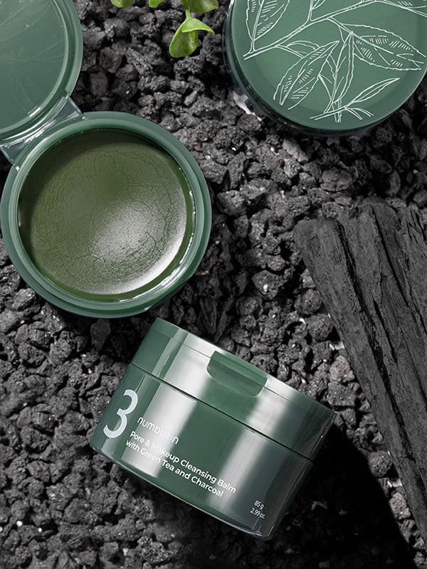 numbuzin No.3 Pore & Makeup Cleansing Balm with Green Tea and Charcoal 85g Korean Skincare