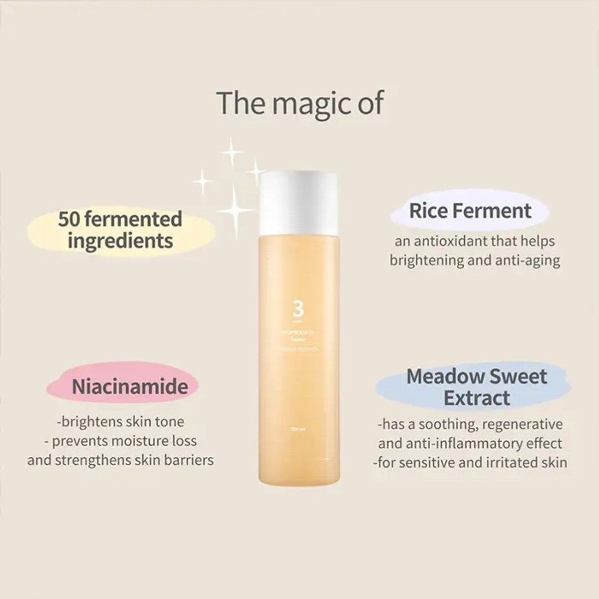 Numbuzin No.3 Super Glowing Essence Toner 200ml Korean Skincare