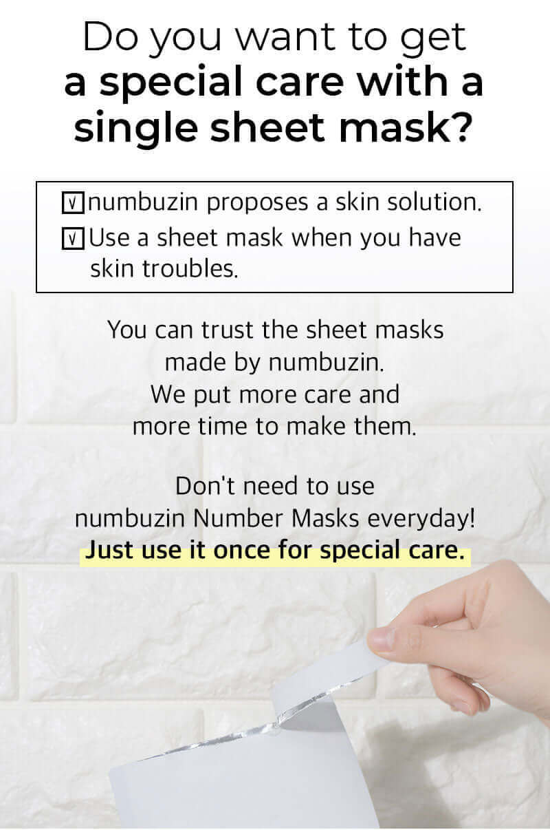 numbuzin No.3 Tingle - Pore Softening Sheet Mask Korean Skincare Canada