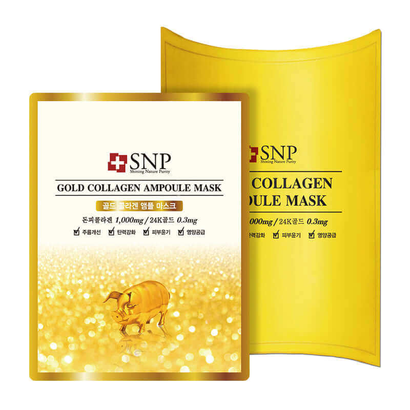 SNP Gold Collagen Ampoule Mask 25ml Korean Skincare