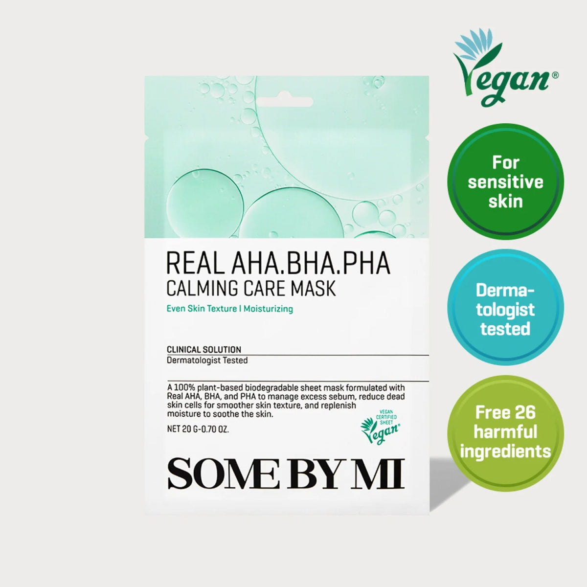 SOME BY MI Real AHA/BHA/PHA Calming Care Mask 20g Korean Skincare