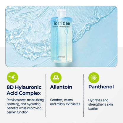 Torriden Dive - In Low Molecular Hyaluronic Acid Cleansing Water 400ml