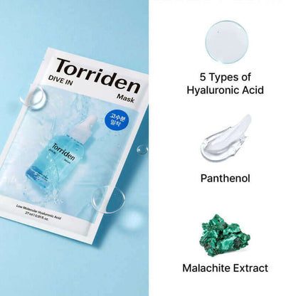 Torriden Dive - In Low Molecular Hyaluronic Acid Mask Pack
